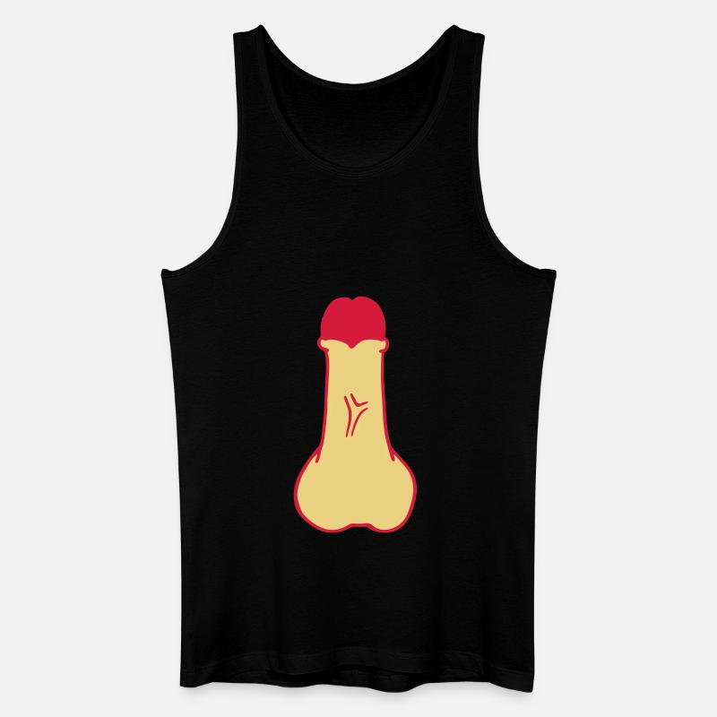bite penis queue sexe - Débardeur bio Homme - noir