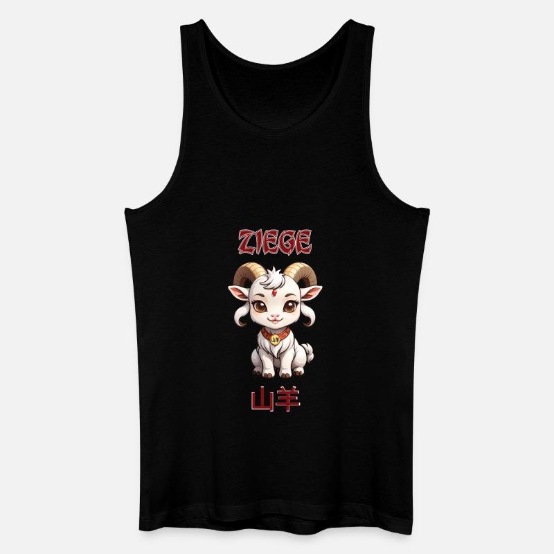 Ziege - chinesisches Sternzeichen - Astrologie - Männer Bio Tank Top - Schwarz
