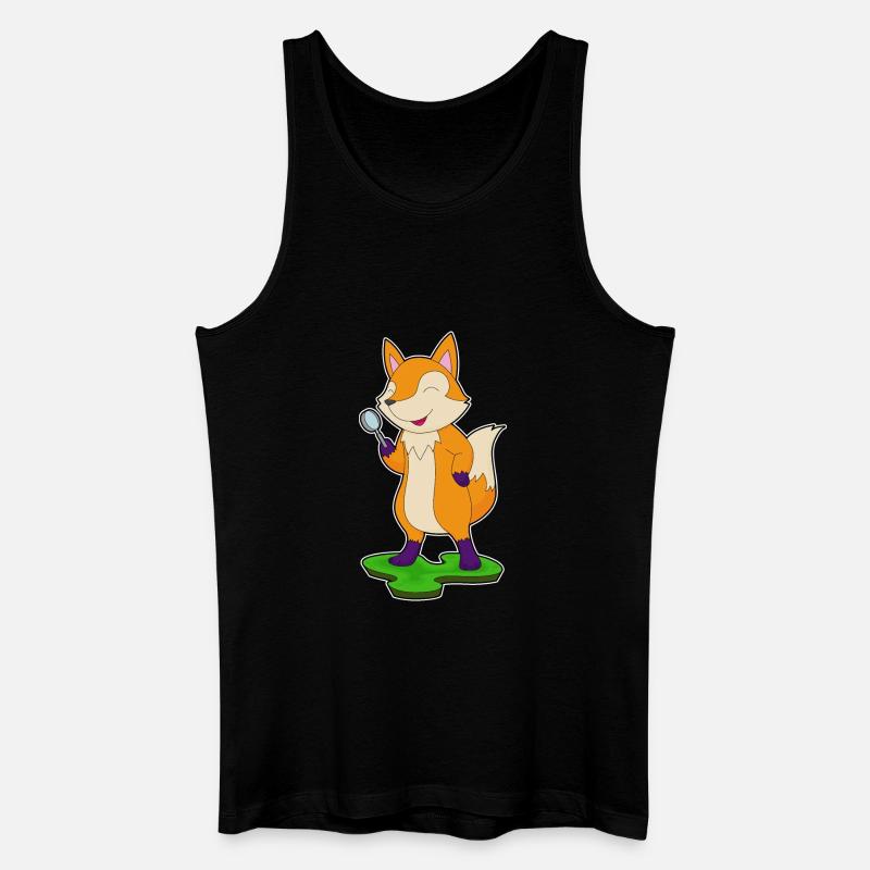 Fuchs Lupe - Männer Bio Tank Top - Schwarz