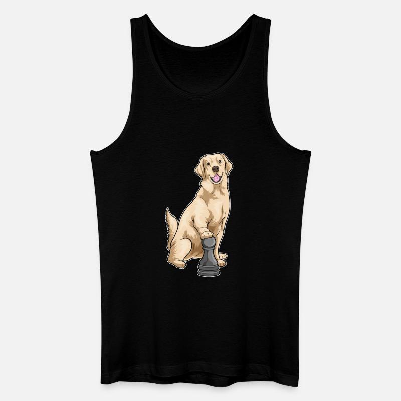 Labrador Schachfigur Bauer Schach - Männer Bio Tank Top - Schwarz