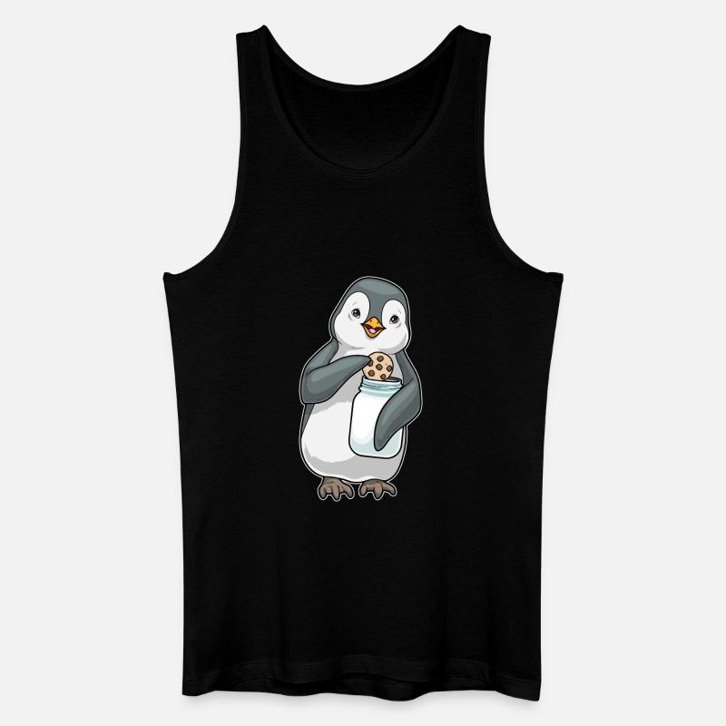 Biscuit pingouin - Débardeur bio Homme - noir