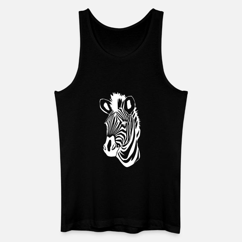 Zebra T-shirt Geschenk - Männer Bio Tank Top - Schwarz