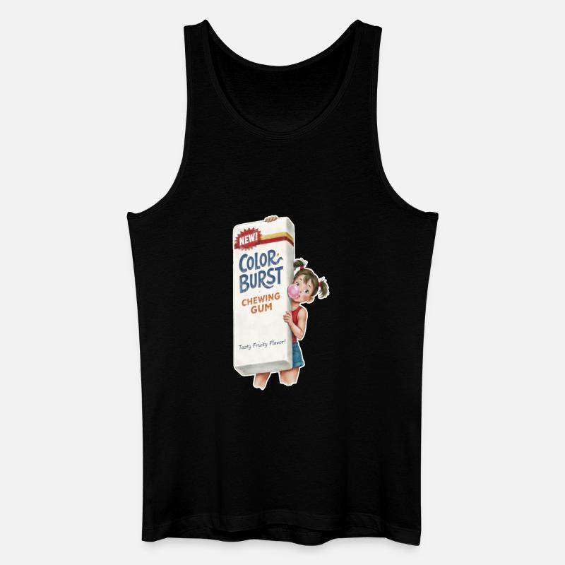  Retro Kaugummi - Männer Bio Tank Top - Schwarz
