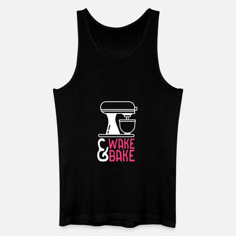 Wake and Bake - Männer Bio Tank Top - Schwarz