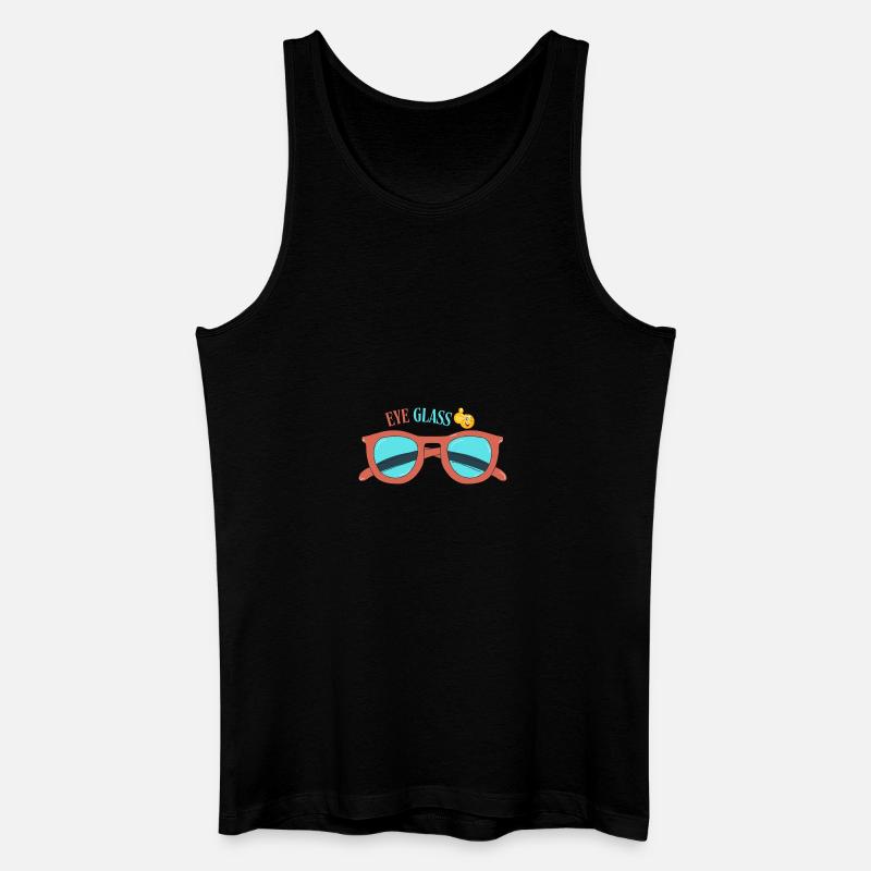 Brille - Männer Bio Tank Top - Schwarz