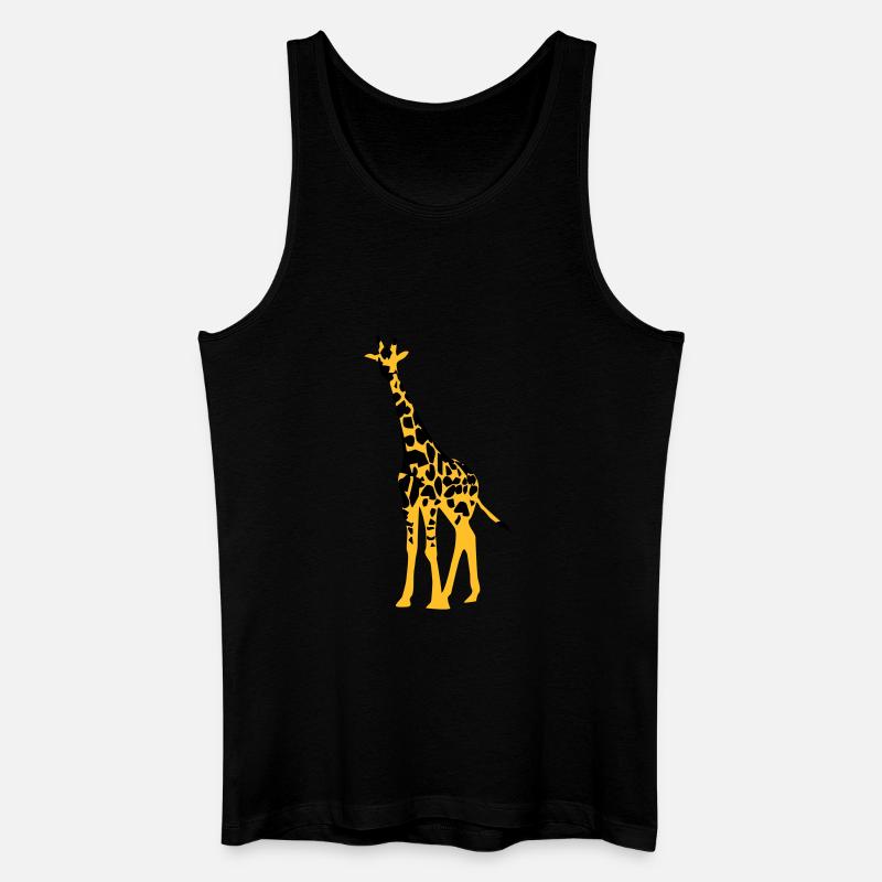 Giraffe - Männer Bio Tank Top - Schwarz