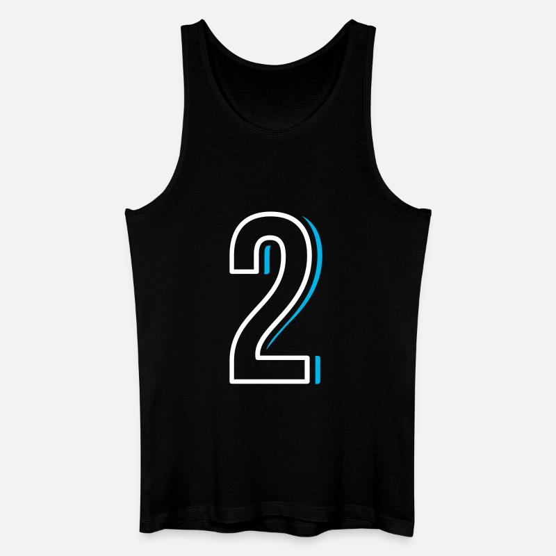 Nummer 2 - Zwei - Männer Bio Tank Top - Schwarz