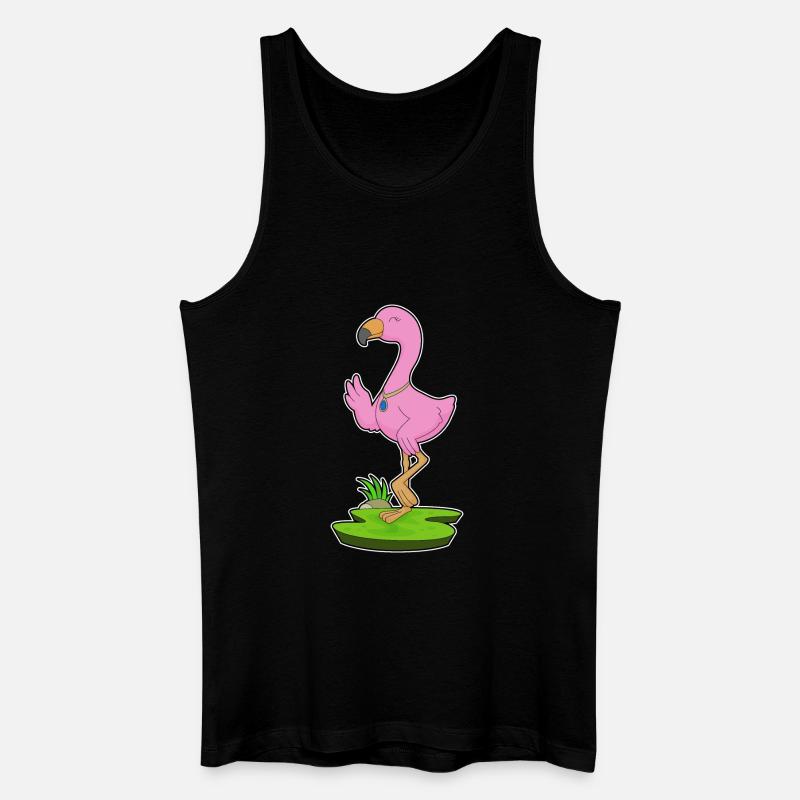 Flamingo Halskette - Männer Bio Tank Top - Schwarz