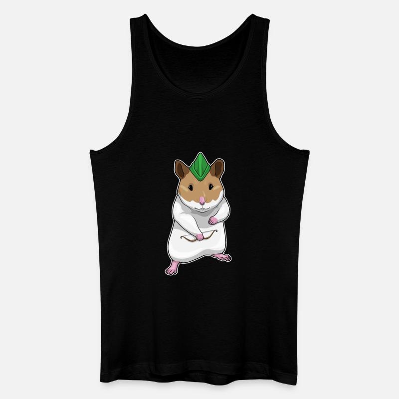 Hamster Bogenschütze Bogen - Männer Bio Tank Top - Schwarz