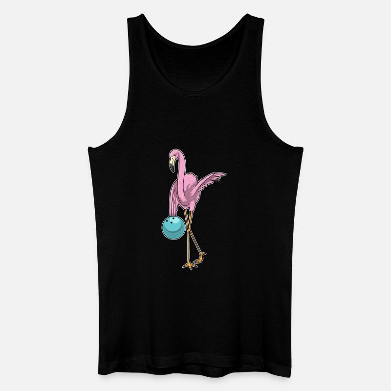 Flamingo Bowling Bowlingkugel - Männer Bio Tank Top - Schwarz