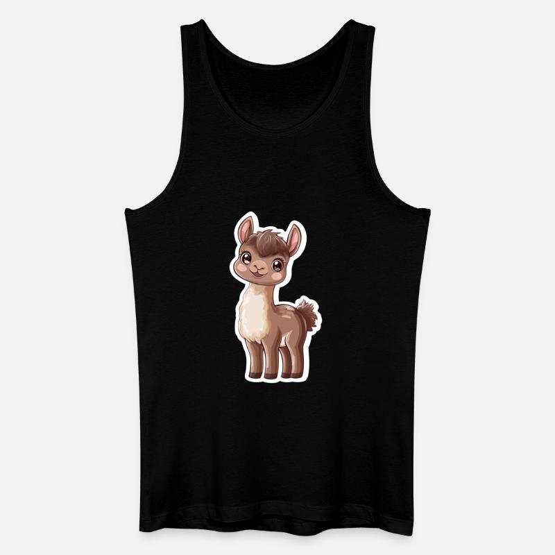 Lama Alpaka Llama Tier Geschenk - Männer Bio Tank Top - Schwarz