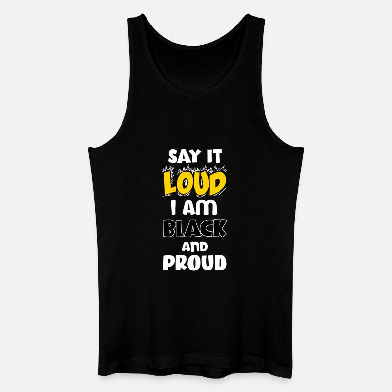 Loud Black Bold Statement Empowerment Design - Men’s Organic Tank Top - black