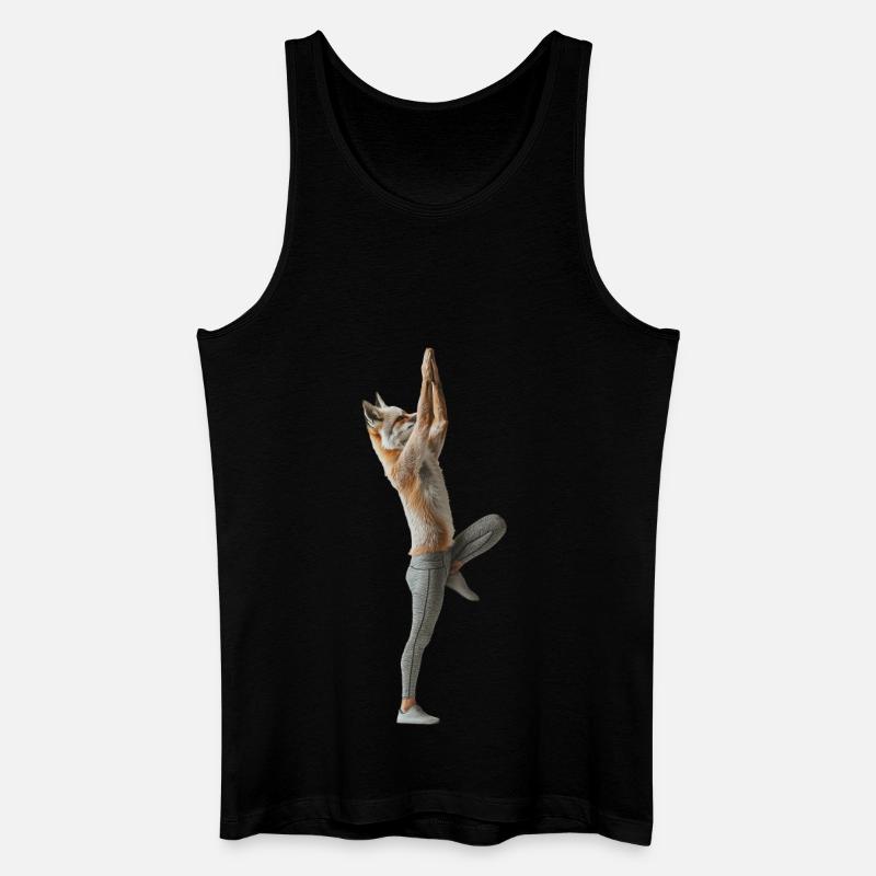 Fuchs - Männer Bio Tank Top - Schwarz