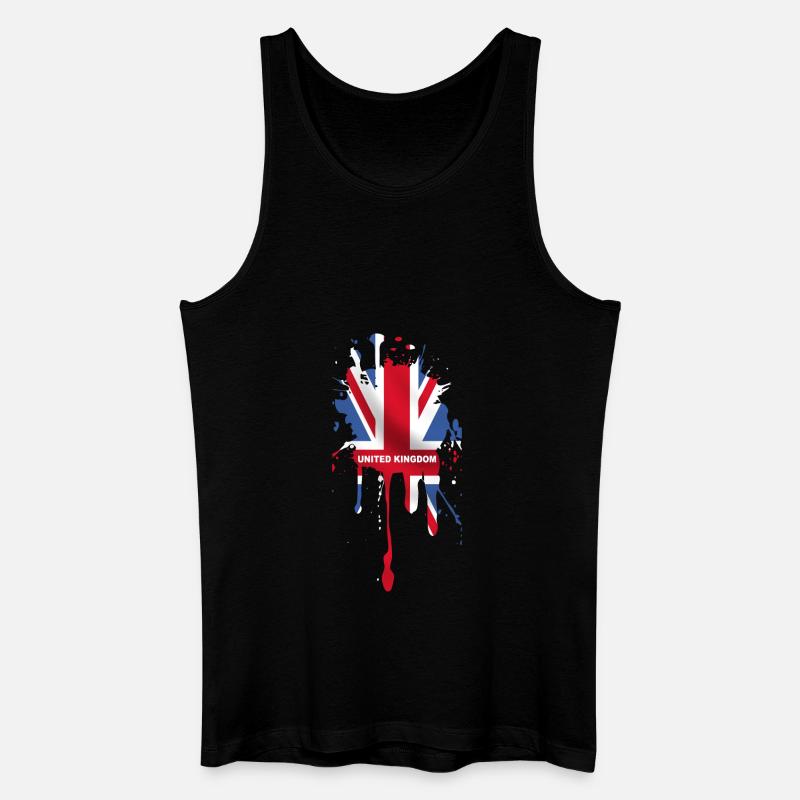Union Jack 5 - Männer Bio Tank Top - Schwarz