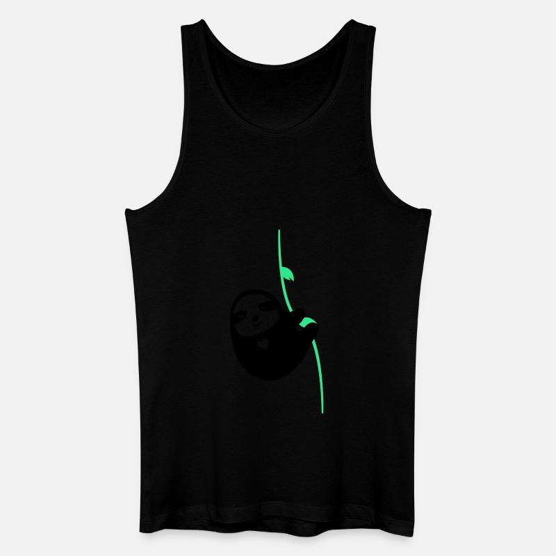 faultier in love - Männer Bio Tank Top - Schwarz