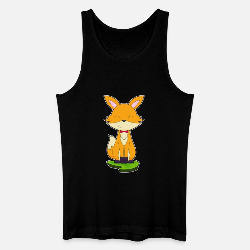Fuchs Gentleman Fliege - Männer Bio Tank Top - Schwarz
