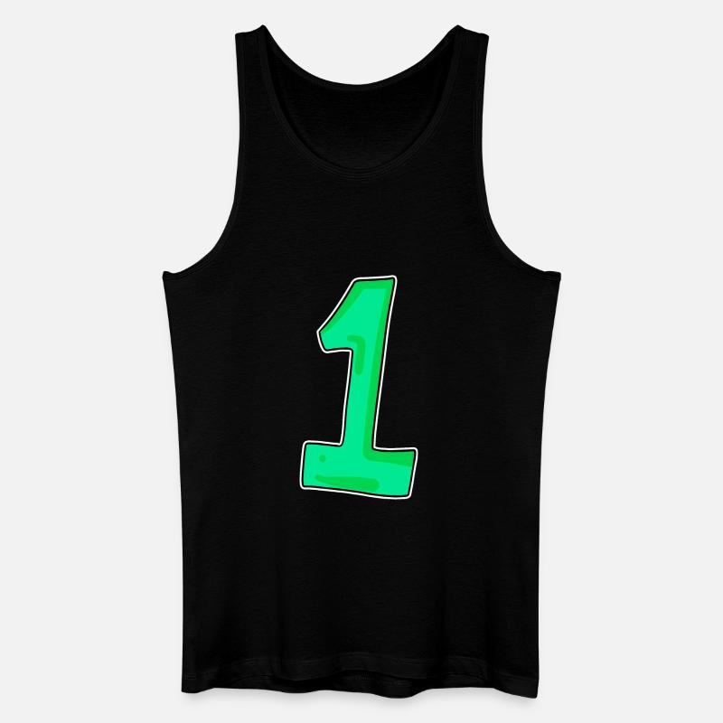 1 vert - Débardeur bio Homme - noir