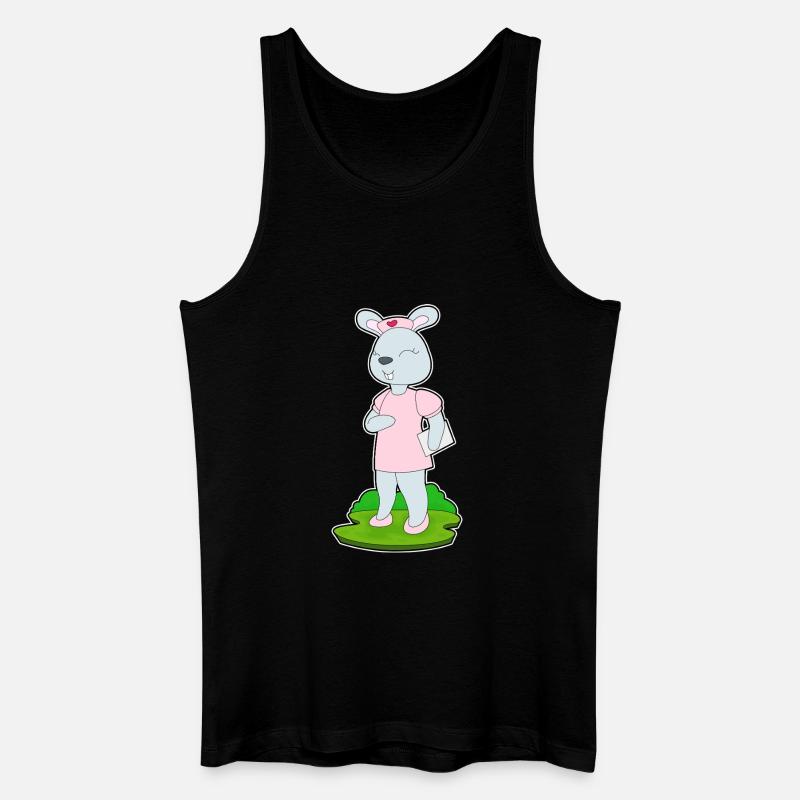 Hase Krankenschwester - Männer Bio Tank Top - Schwarz