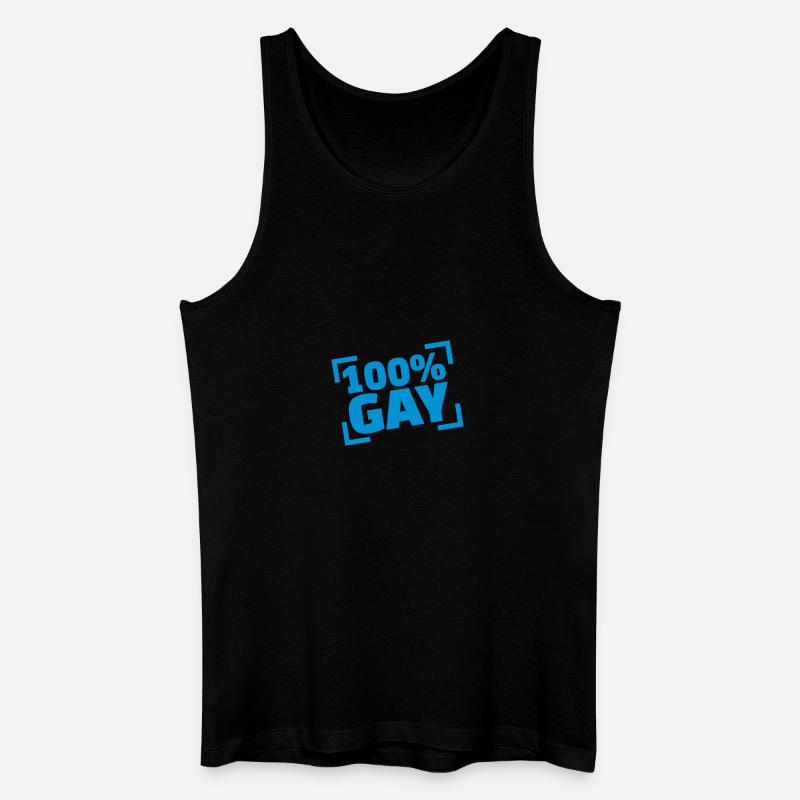 Schwul - Männer Bio Tank Top - Schwarz
