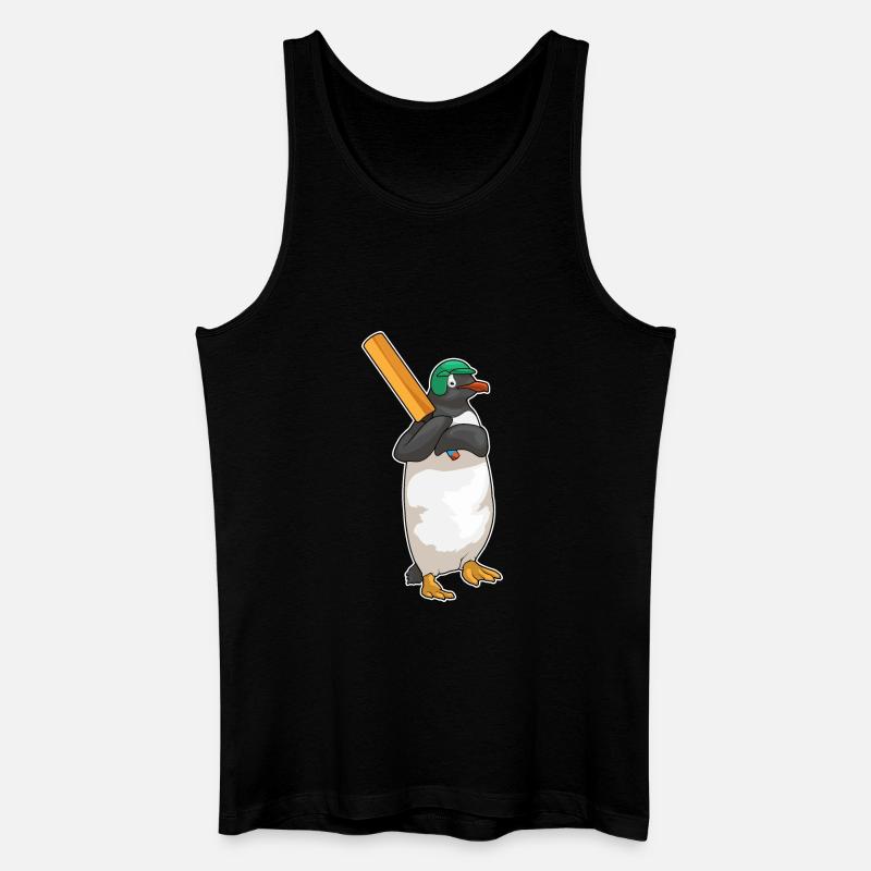 Penguin Cricket Cricket Bat - Débardeur bio Homme - noir