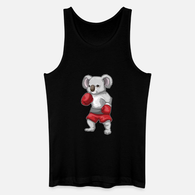 Koala Boxer Boxhandschuhe Boxen - Männer Bio Tank Top - Schwarz
