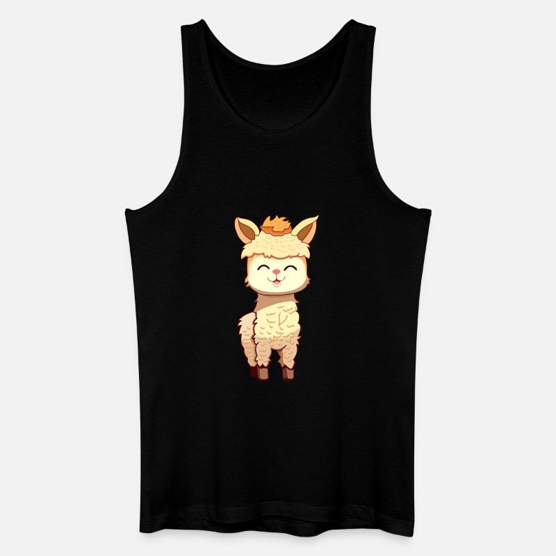 Alpaka - Männer Bio Tank Top - Schwarz