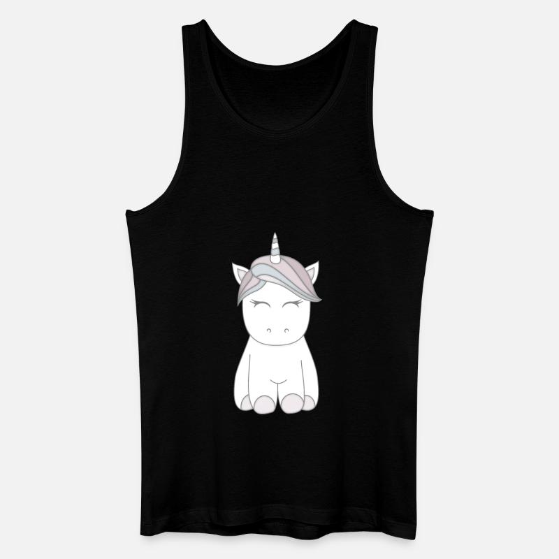 Einhorn - Männer Bio Tank Top - Schwarz