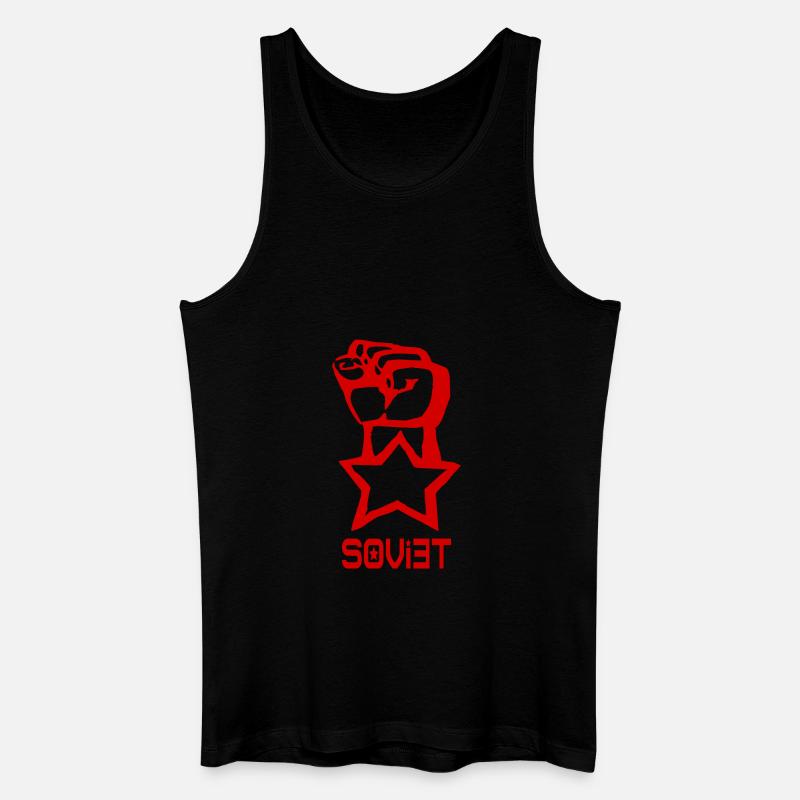Soviet - Männer Bio Tank Top - Schwarz