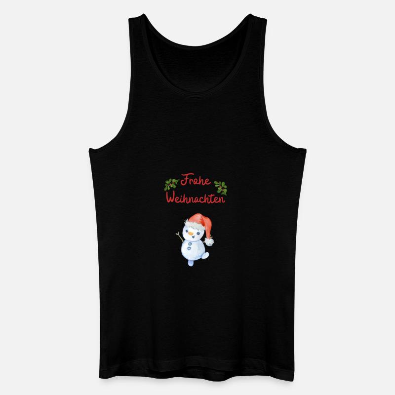 Frohe Weihnachten - Männer Bio Tank Top - Schwarz