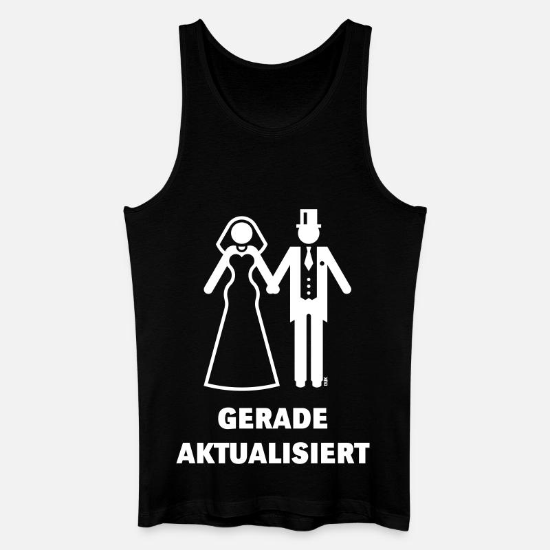 Gerade Aktualisiert (Nerd Flitterwochen Hochzeit) - Männer Bio Tank Top - Schwarz
