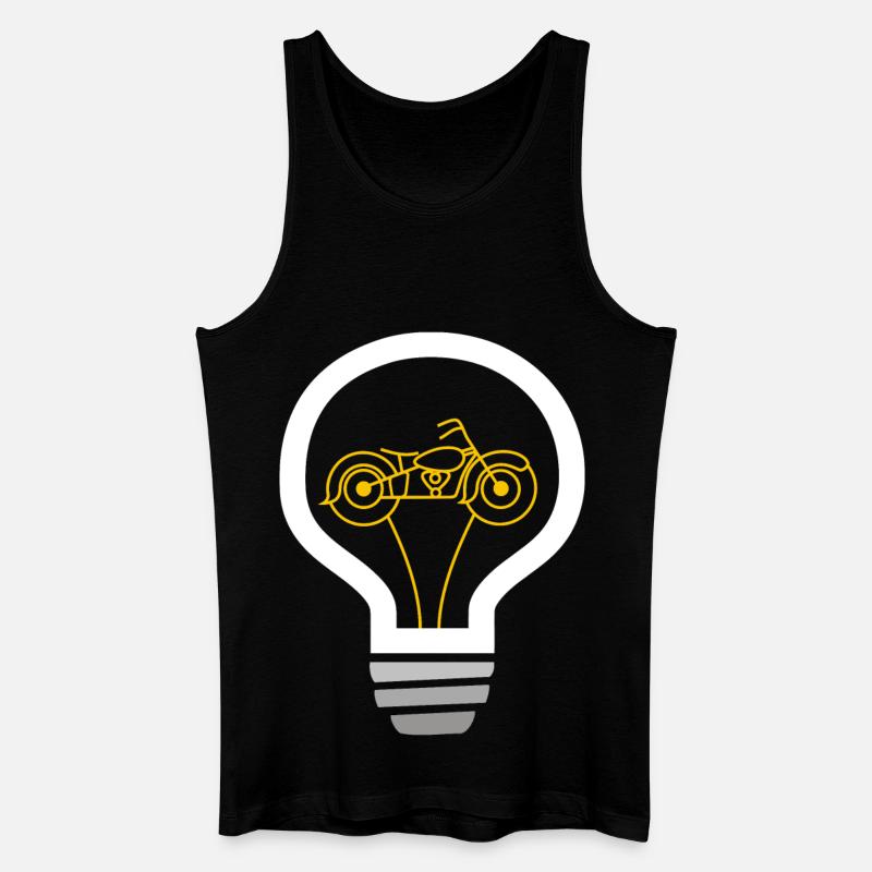Motorrad-Innenbirne - Männer Bio Tank Top - Schwarz