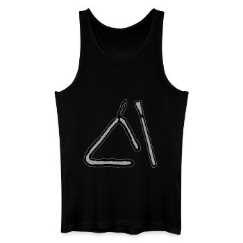 Triangel Musikinstrument - Männer Bio Tank Top - Schwarz - Vorne