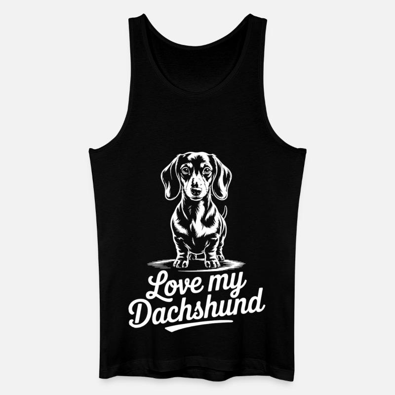 Lieblingsdackel Motiv - Männer Bio Tank Top - Schwarz