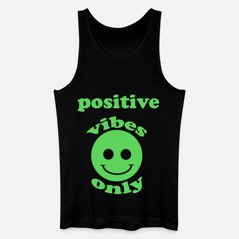 Positive Vibes - Männer Bio Tank Top - Schwarz