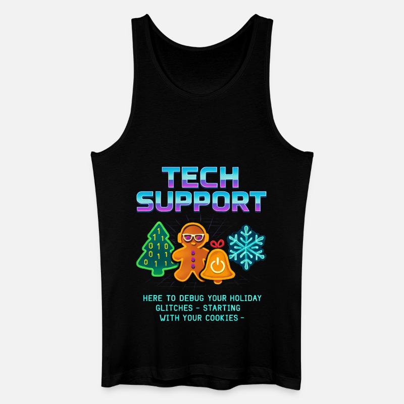 Lustiger Technischer Support Debug Weihnachten - Männer Bio Tank Top - Schwarz
