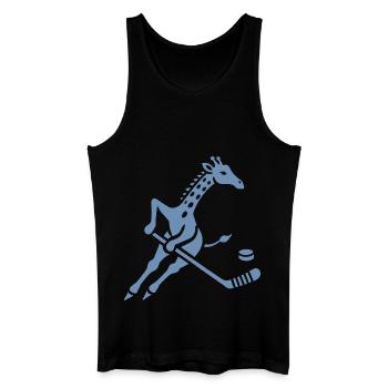 Giraffe Eishockeyspieler Silhouette Minimalistisch - Männer Bio Tank Top - Schwarz - Vorne
