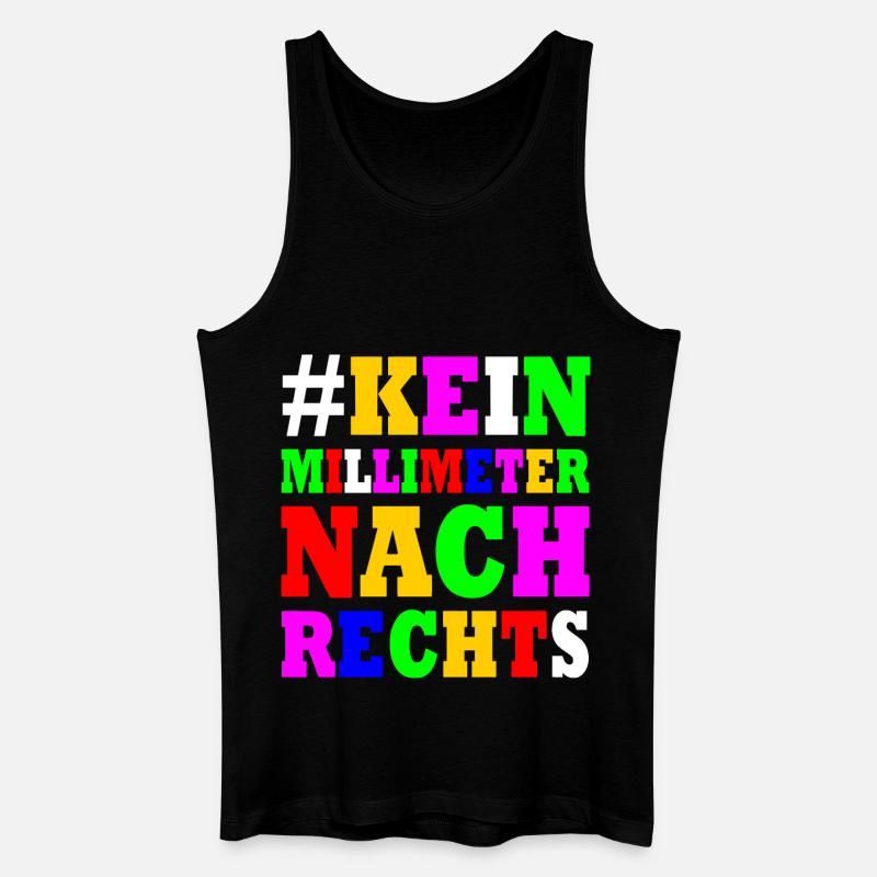 kein millimeter nach rechts - Männer Bio Tank Top - Schwarz