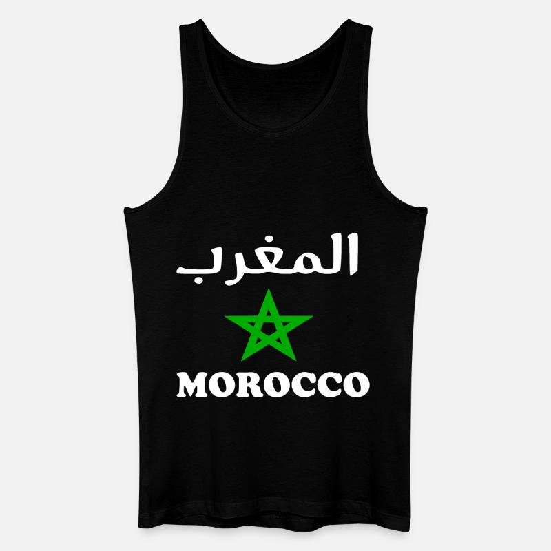 Marokko - Männer Bio Tank Top - Schwarz
