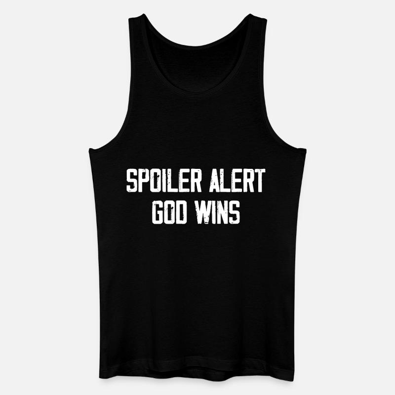 Spoiler Alert God Wins - Männer Bio Tank Top - Schwarz