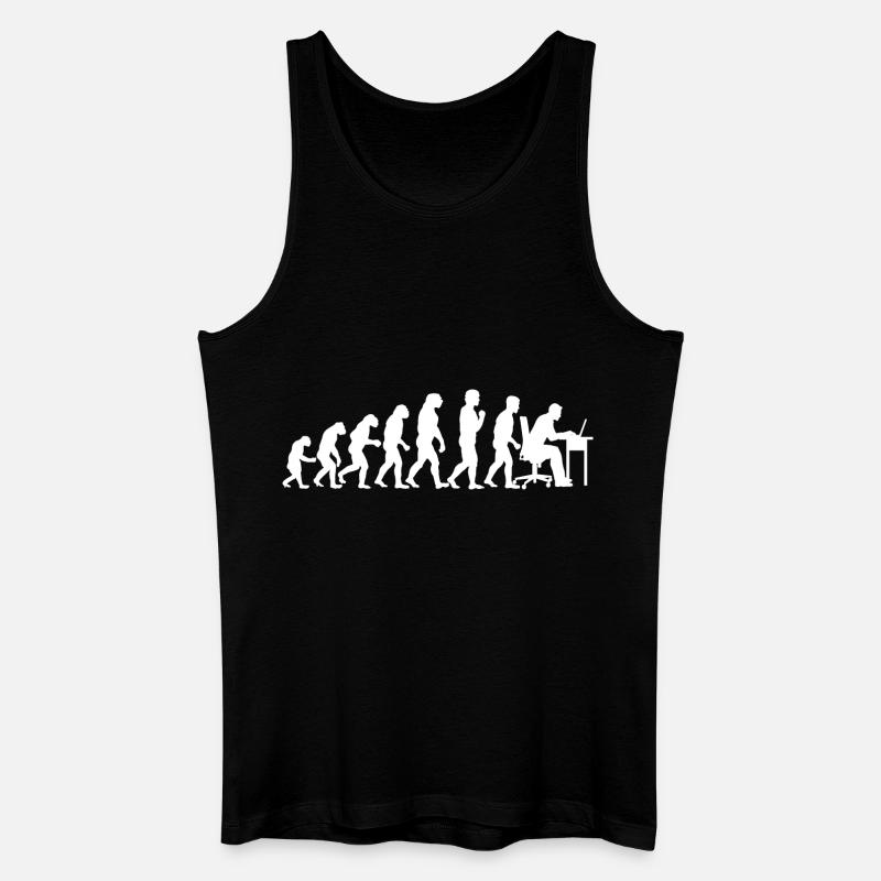 Evolution Computertechniker Nerd Programmierung - Männer Bio Tank Top - Schwarz
