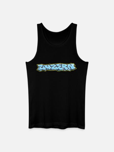 Lucerne Graffiti - Men’s Organic Tank Top - black