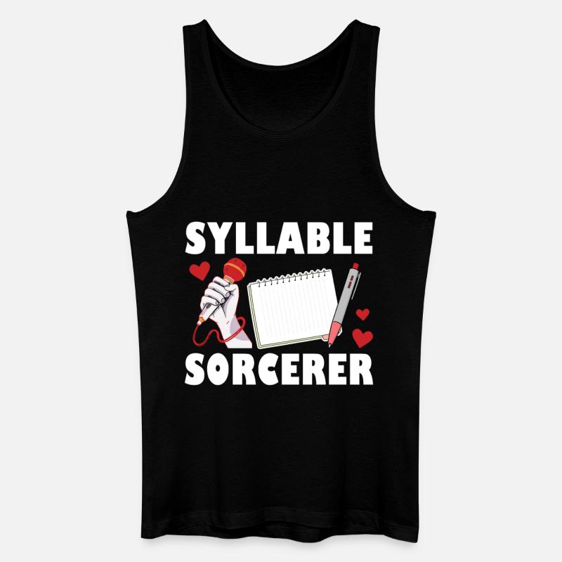 Silbenzauberer Poetry Slam - Männer Bio Tank Top - Schwarz