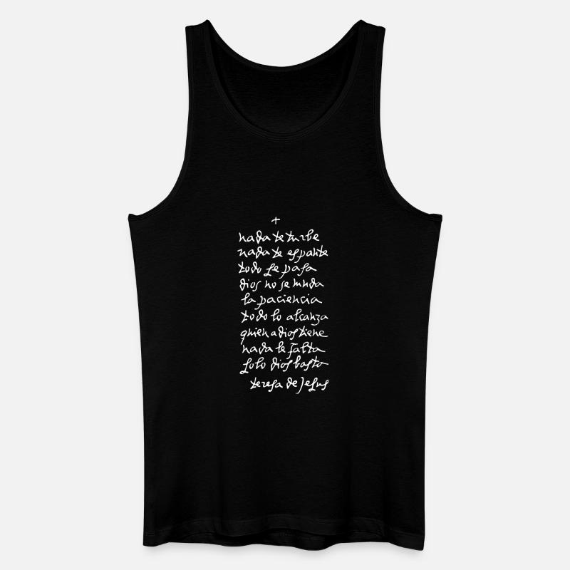 Solo Dios basta (oscura) - Männer Bio Tank Top - Schwarz