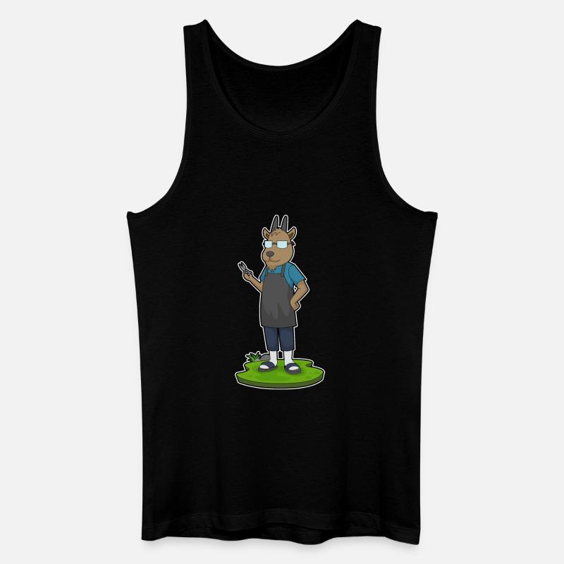 Ziege Friseur Schere - Männer Bio Tank Top - Schwarz