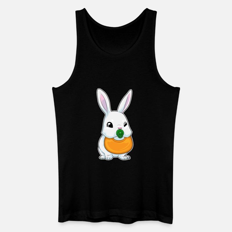 Hase Lätzchen Schnuller - Männer Bio Tank Top - Schwarz