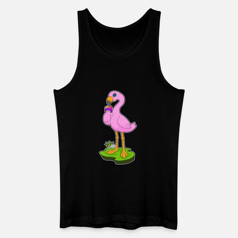 Flamingo Waffeleis - Männer Bio Tank Top - Schwarz