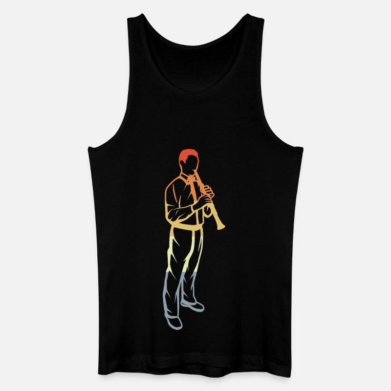 Klarinetten Junge - Männer Bio Tank Top - Schwarz