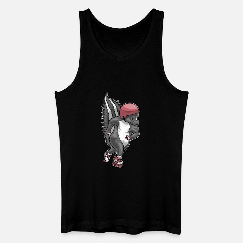 Stinktier Inline skating Inline skates - Männer Bio Tank Top - Schwarz