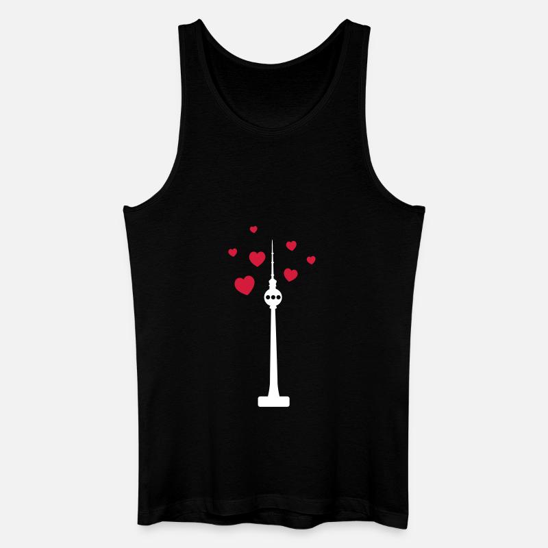 Berlin Tower - Männer Bio Tank Top - Schwarz
