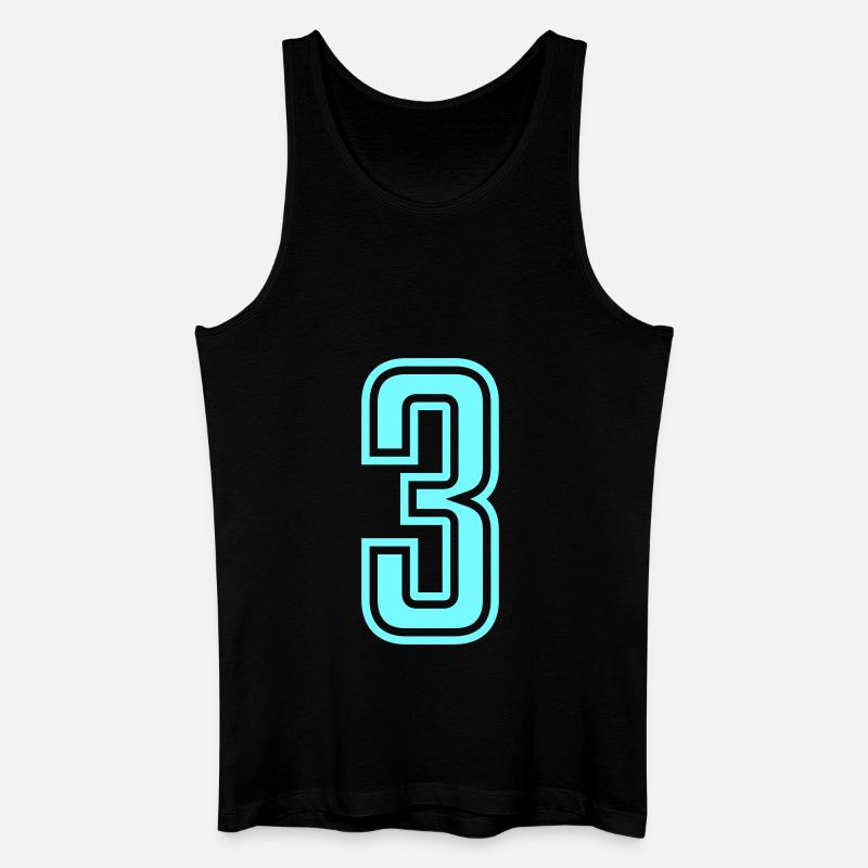 3 - Männer Bio Tank Top - Schwarz